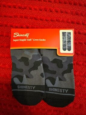 Crew Socks - Gray Camo Super Soft